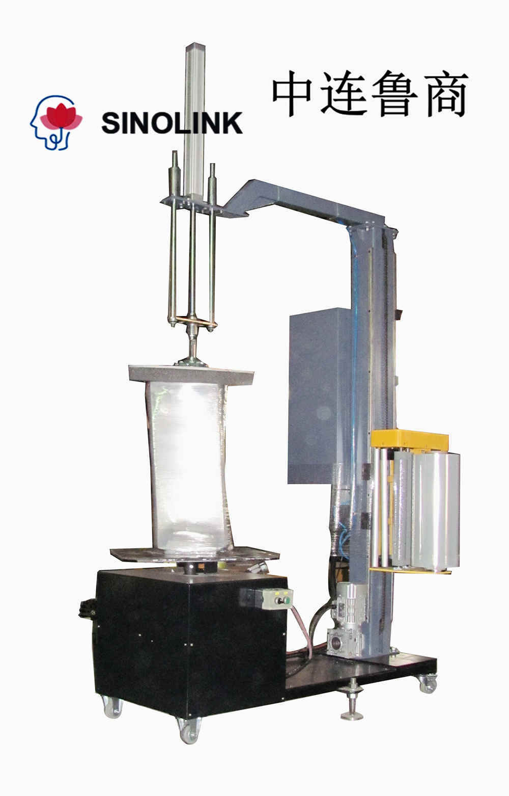 트레이가없는 반 자동 스트레치 포장 기계