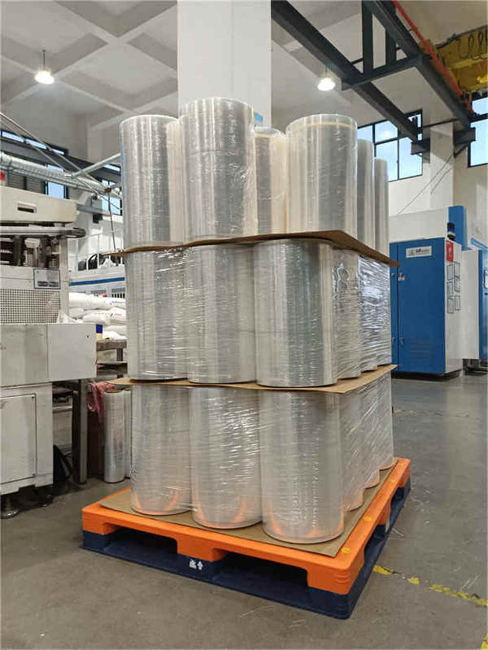 팔레트 포장기 사용 포장 필름