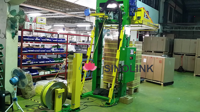 수평 팔레트 전자동 결속기 Horizontal Pallet Full Automatic Strapping Machine