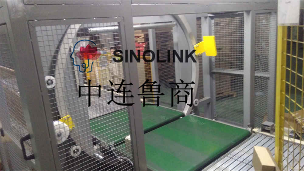 감싸는 포장 체계를 운반하는 완전히 자동적인 IKEA 가정 종이 깔판 근수 Fully Automatic IKEA Home Paper Pallet Logistics Conveying Wrapping Packaging System