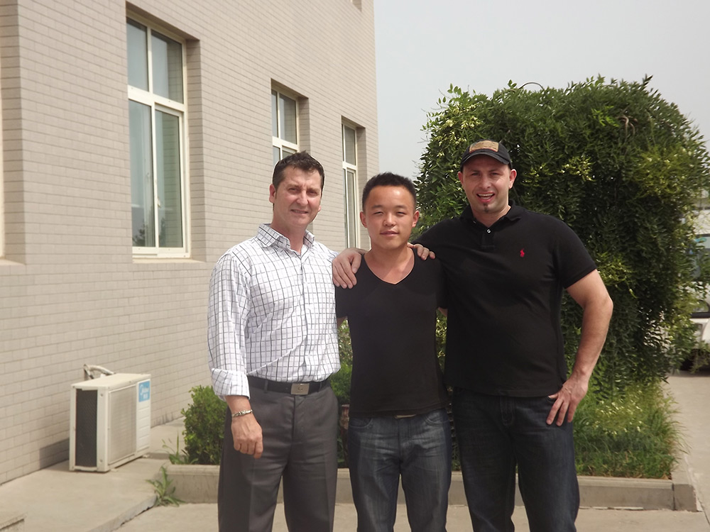 Clients from Austrilia for signing the agreement on the order of 50sets wrapping machine